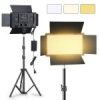 Pro LED 600 Light+2 Batteries +Stand