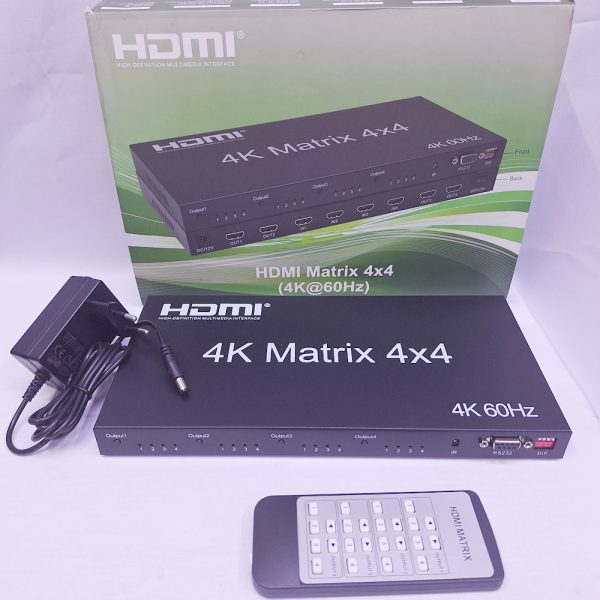 4k 6by 2HDMI MATRIX 6 input 2 output  with remote and charger