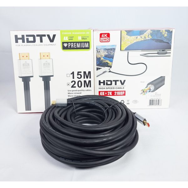 4k Rubber coated Gold Plated Hdmi  cable 20m