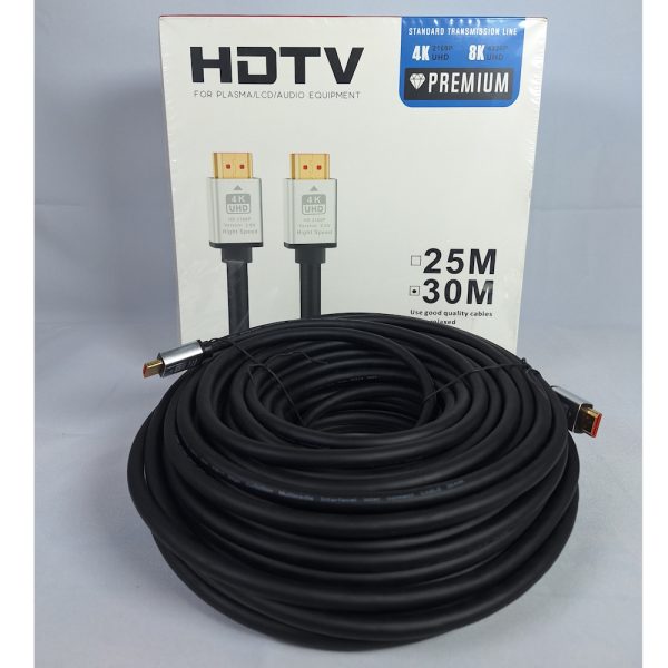 4k Rubber coated Gold Plated Hdmi  cable 30m