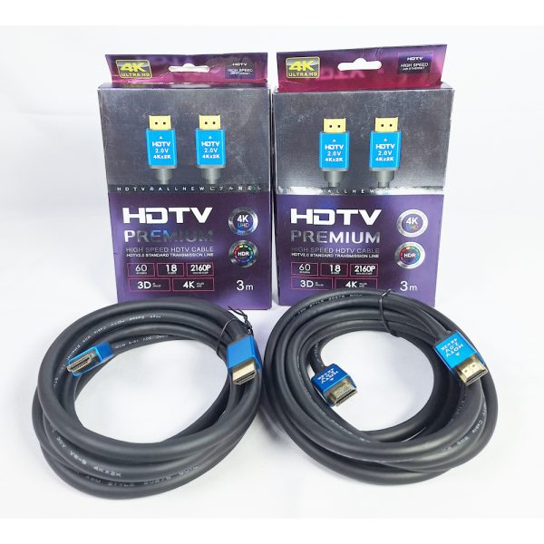 4k Rubber coated Gold Plated Hdmi  cable 3m