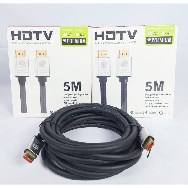 4k Rubber coated Gold Plated Hdmi  cable 5m