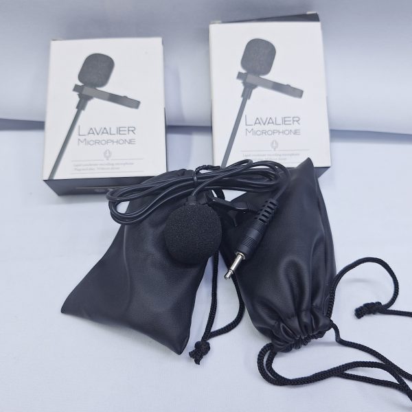 Aux lapel lavelier microphone for use with wireless microphone transmitter