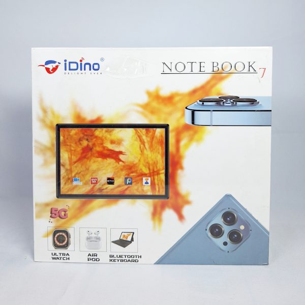 Non breakable wifi & 4G tablet Idino notebook 7 Pro OS android Ram 6GB storage 512gb screensize 10inch