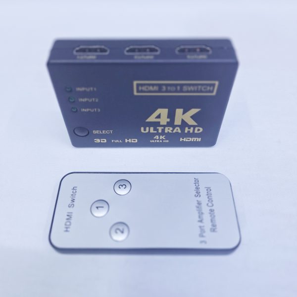 Remote controlled 3 to 1 hdmi switch with remote 3 input 1 output