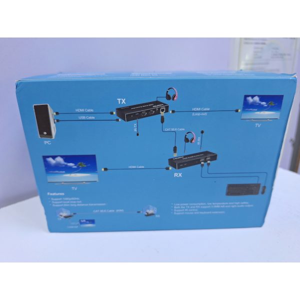 60M powered kvm  hdmi & usb extender over Cat 6 cable
