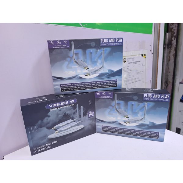 4K Full HD Powered 2 way Wireless hdmi extender with antenna  150m