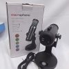 RGB large diaphgram usb condenser studio microphone with tripod stand & voice , Echo, mute  knob and jack port