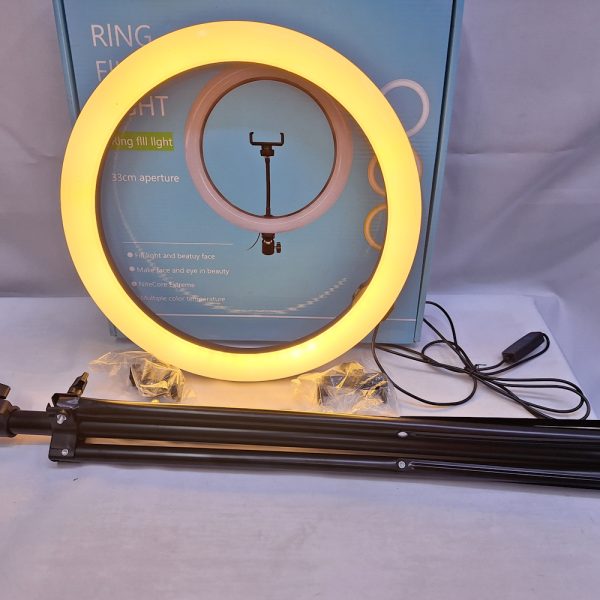 12 inch 3 mode ring light with phone holder and 2.2M tripod stand for livestream and pictures