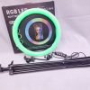 RGB 12 inch & 3 mode ring light with phone holder and 2.2M tripod stand for livestream and pictures