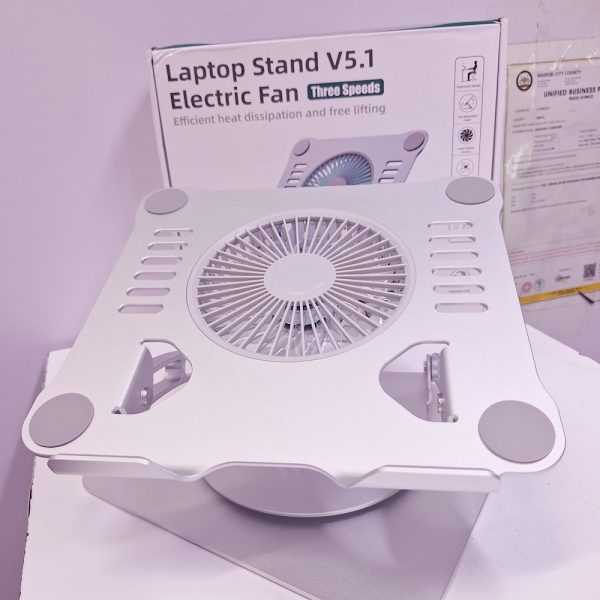 360Rotationg Type C powered metallic laptop stand with rgb