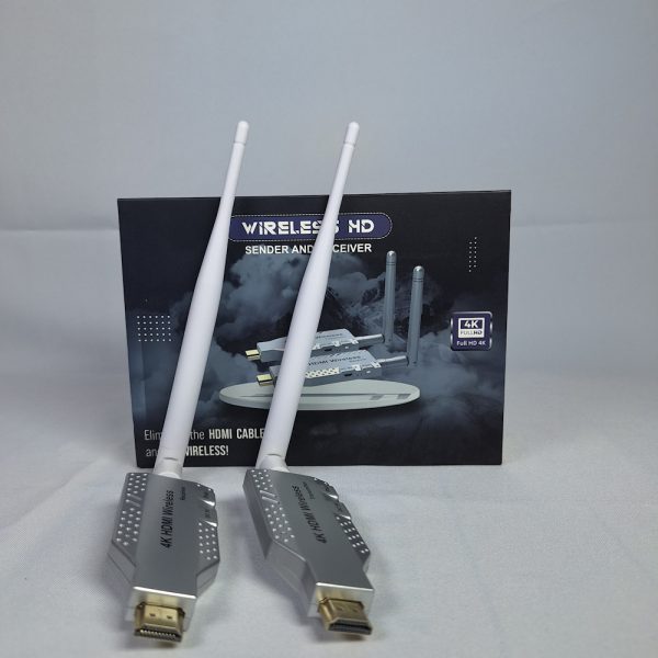 4K Full HD Powered 2 way Wireless hdmi extender with antenna  50m
