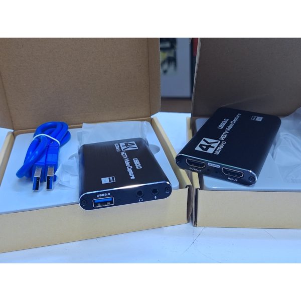 4K High speed 3.0 Capture card loop with audio (1 hdmi inpt 1 hdmi output, Jack port Mic port)