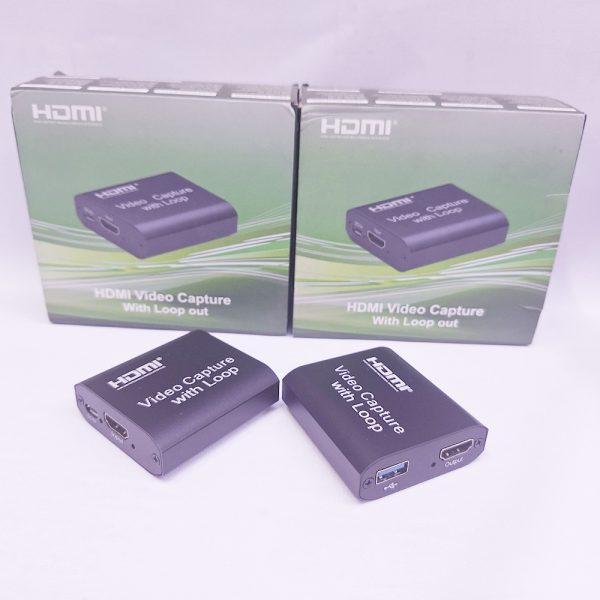 Hdmi capture card loop with audio 1HDMI input 1 HDMI output 1 Jack 1 mic for livestream