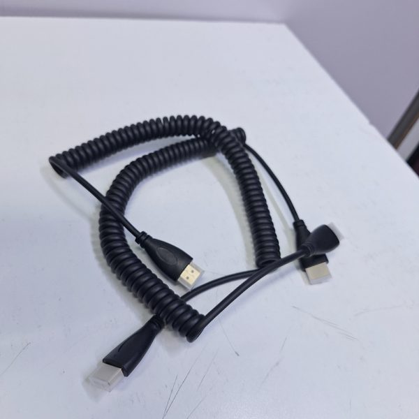Spiral spring curl i hdmi to hdmi cable 3m
