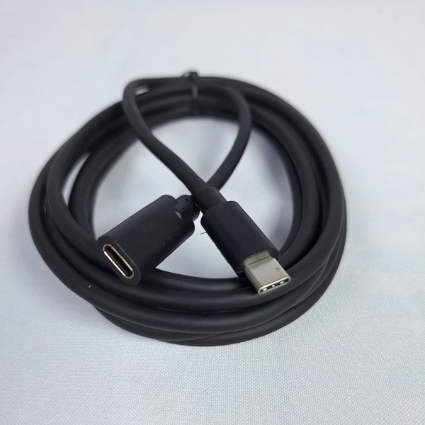 Type  Male C to Type C female Extender cable length 1.5M,  fast  charge, Display 4k  Color Black